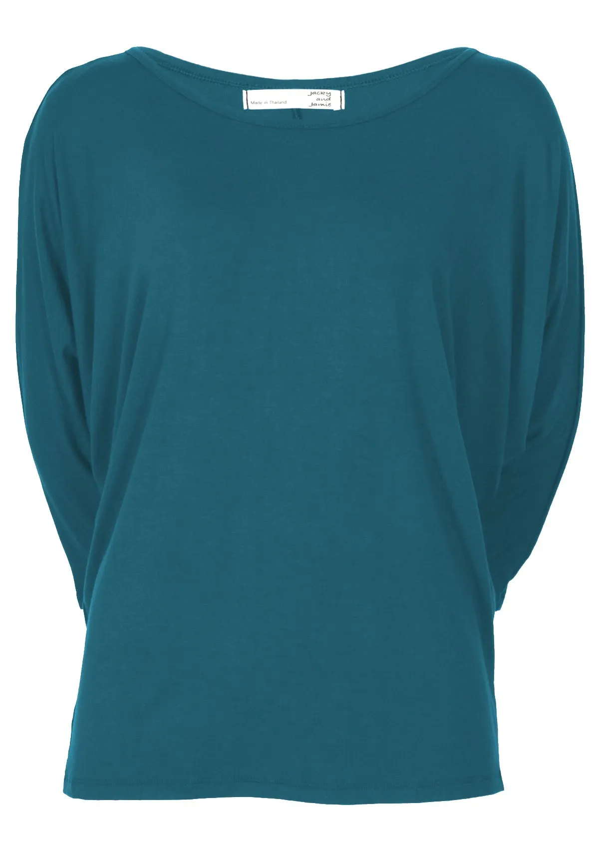 3/4 Sleeve Batwing Top Teal