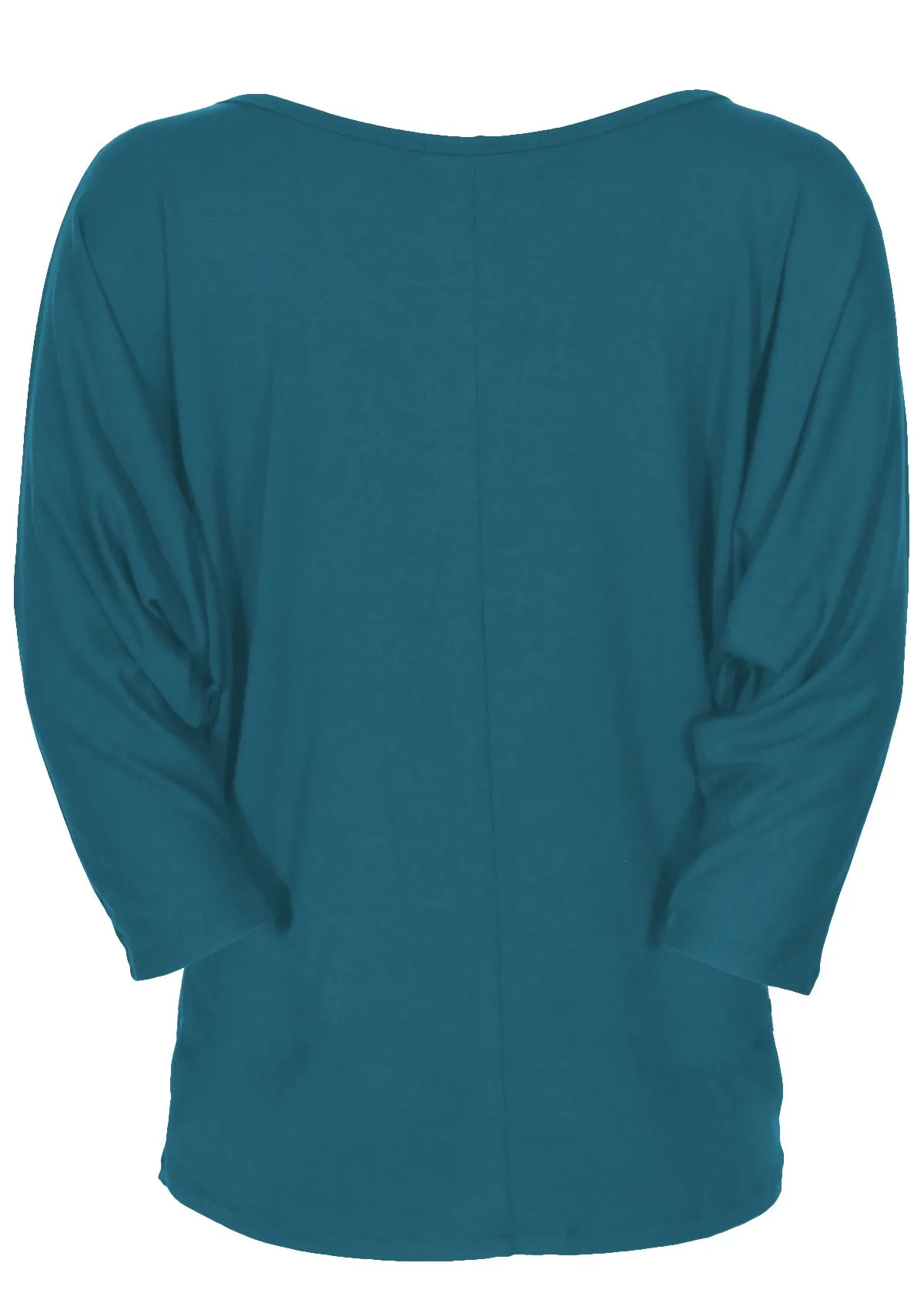 3/4 Sleeve Batwing Top Teal