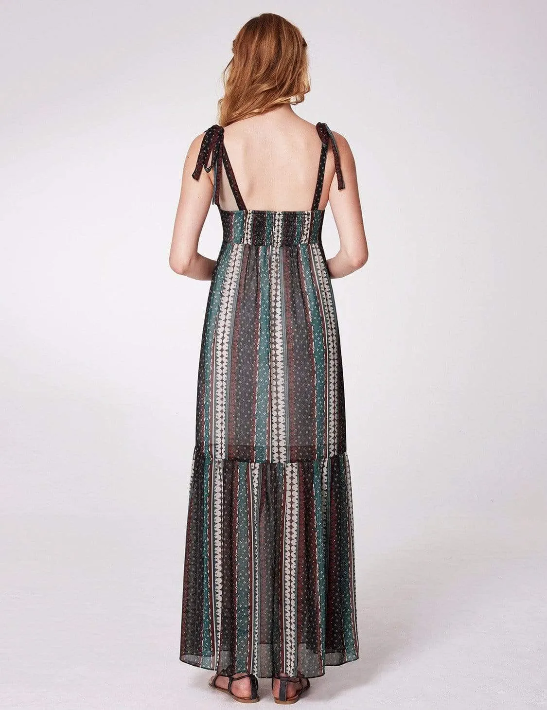 Alisa Pan Sleeveless Boho Printed Maxi Dress