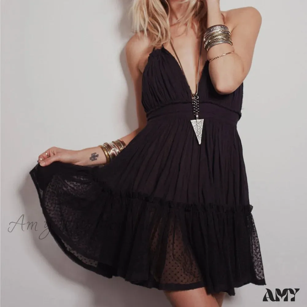 Amy Fashion - Sexy Girls Bohemian Aline Plus Size Dress