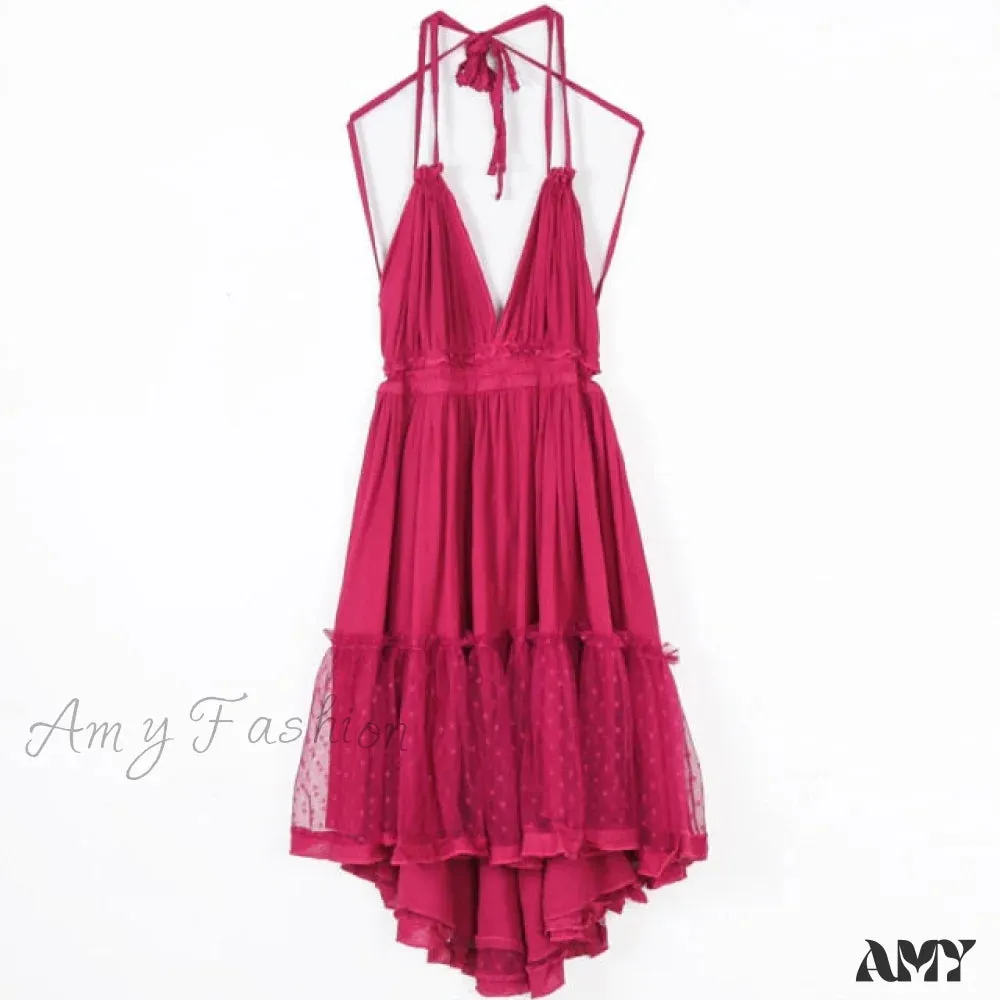 Amy Fashion - Sexy Girls Bohemian Aline Plus Size Dress