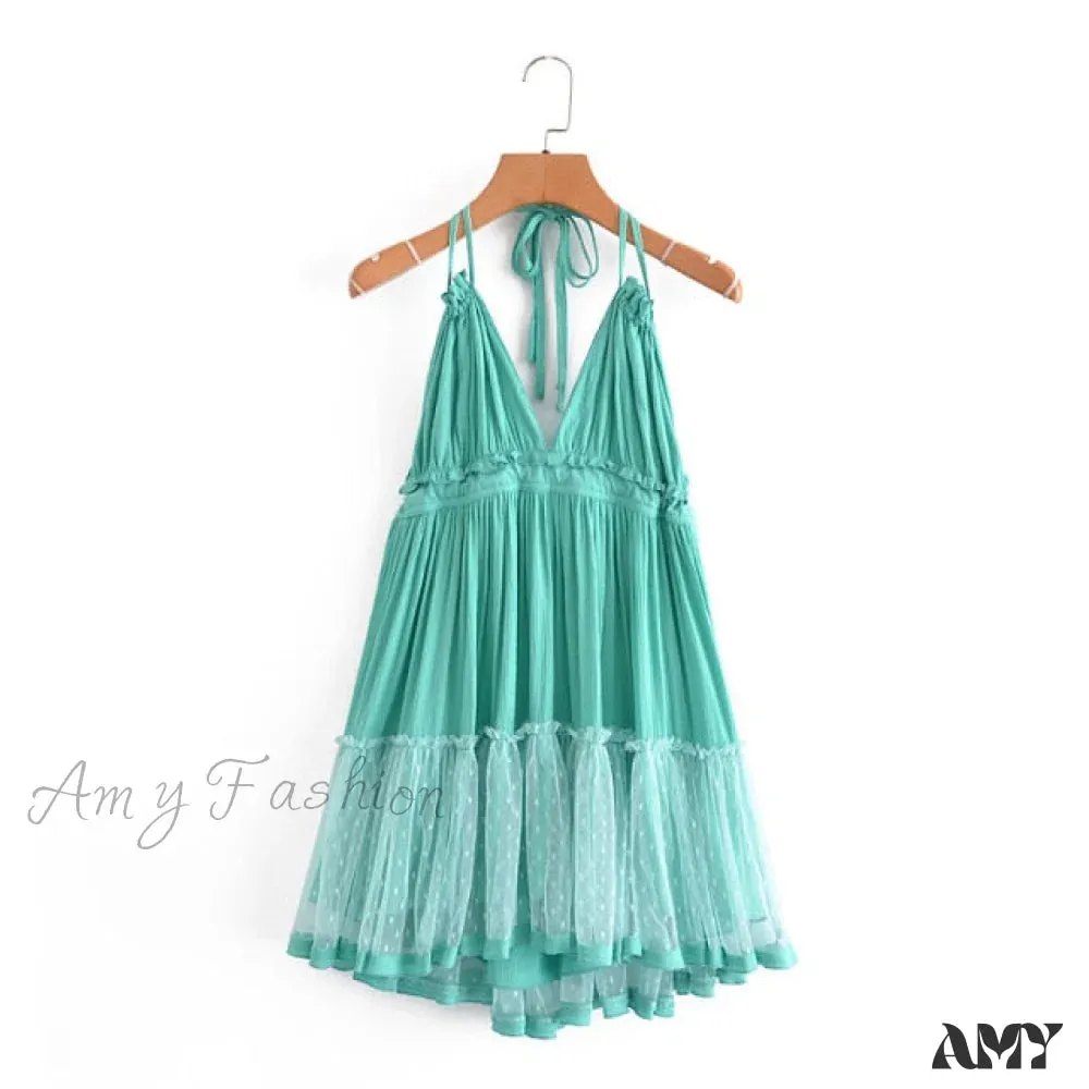 Amy Fashion - Sexy Girls Bohemian Aline Plus Size Dress