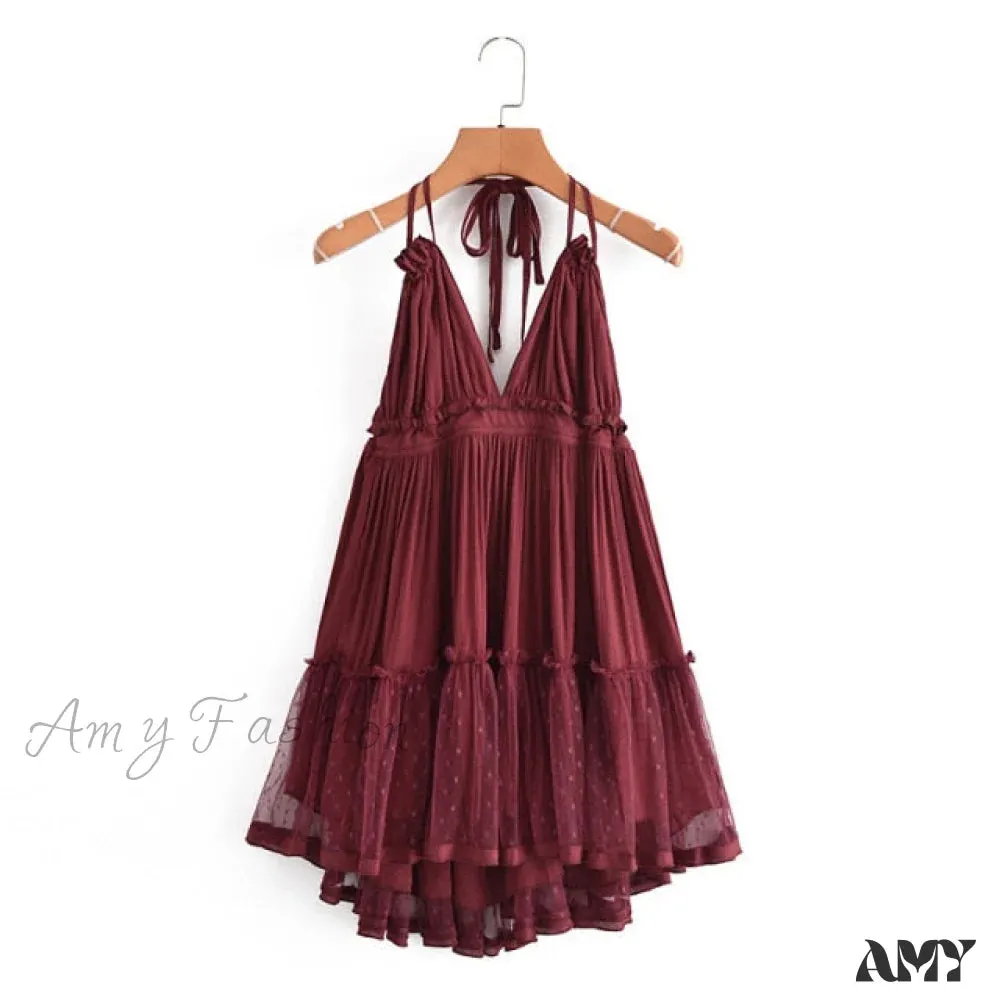 Amy Fashion - Sexy Girls Bohemian Aline Plus Size Dress