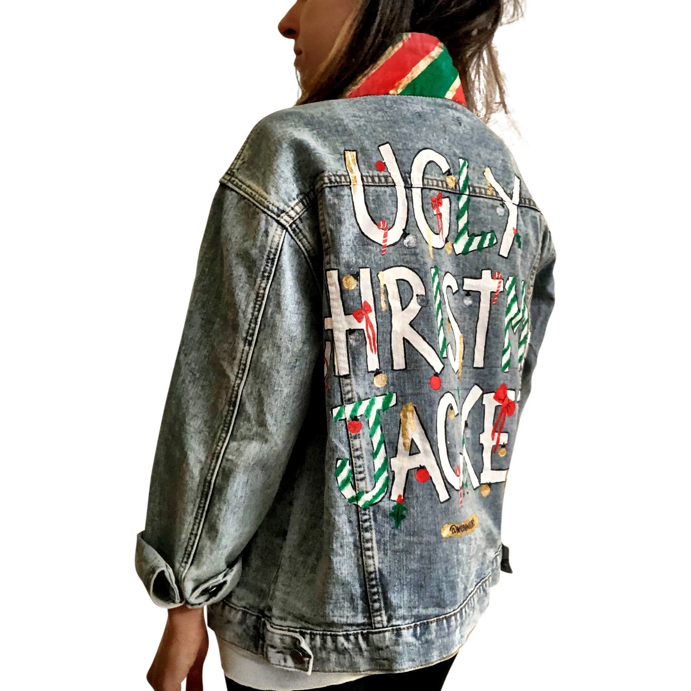 'ANOTHER UGLY CHRISTMAS' DENIM JACKET