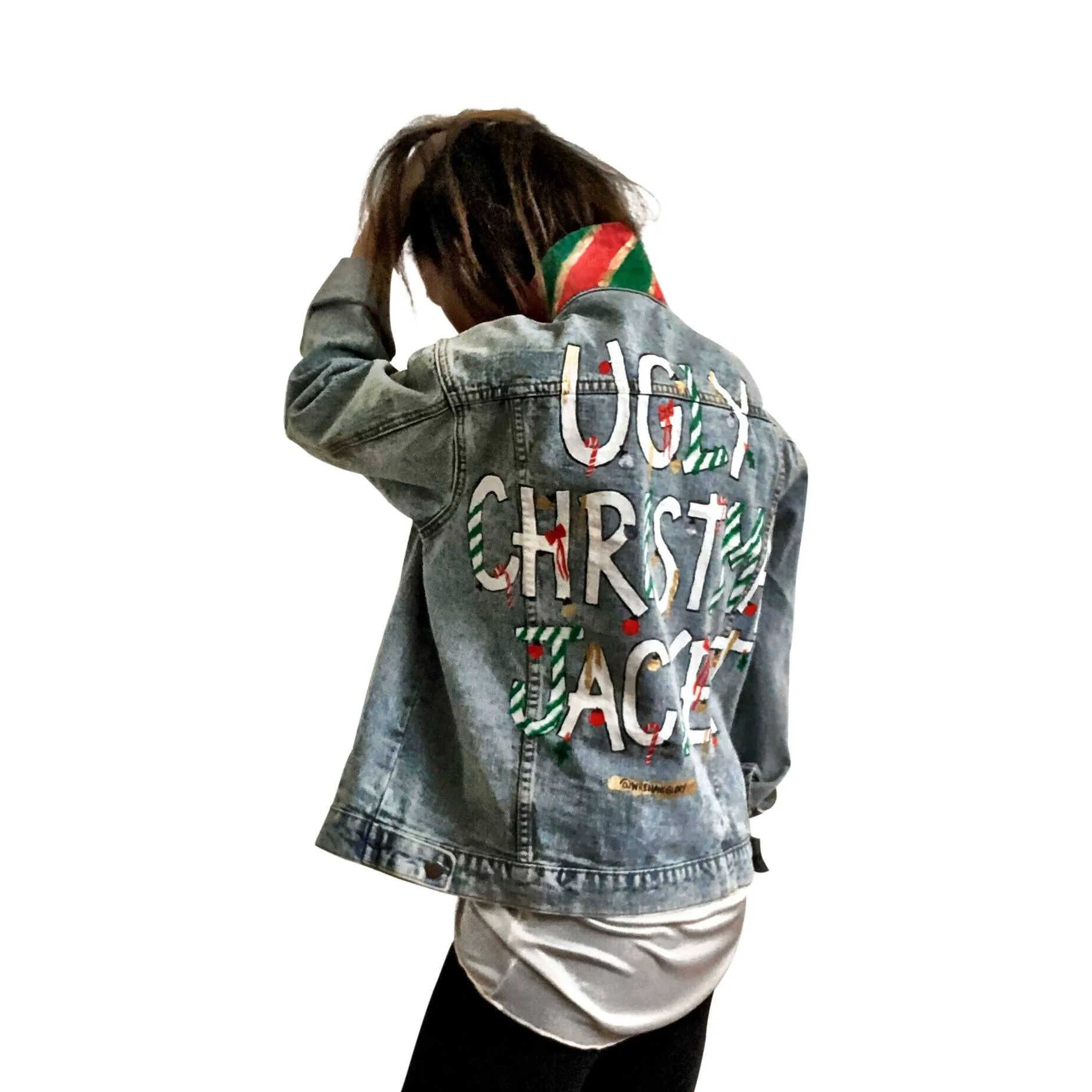 'ANOTHER UGLY CHRISTMAS' DENIM JACKET