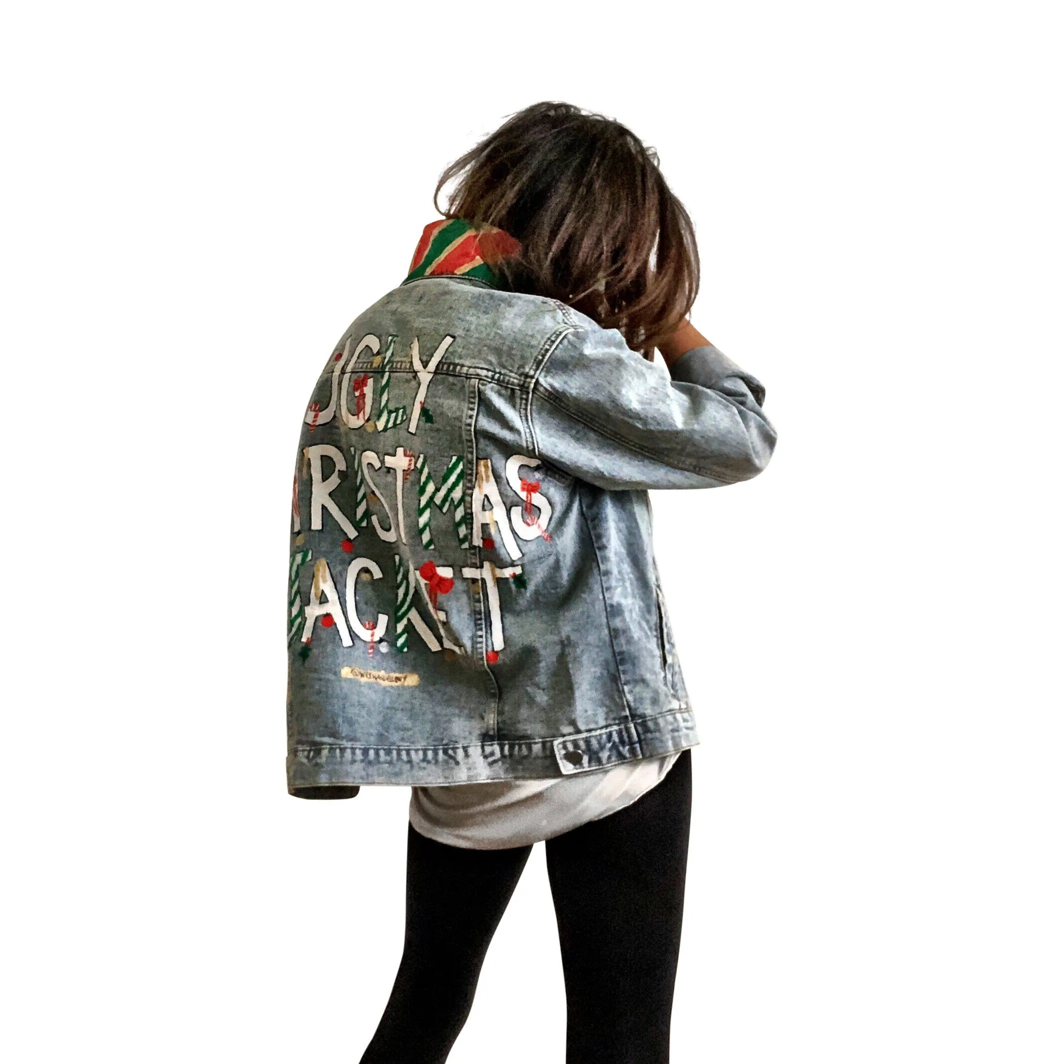 'ANOTHER UGLY CHRISTMAS' DENIM JACKET