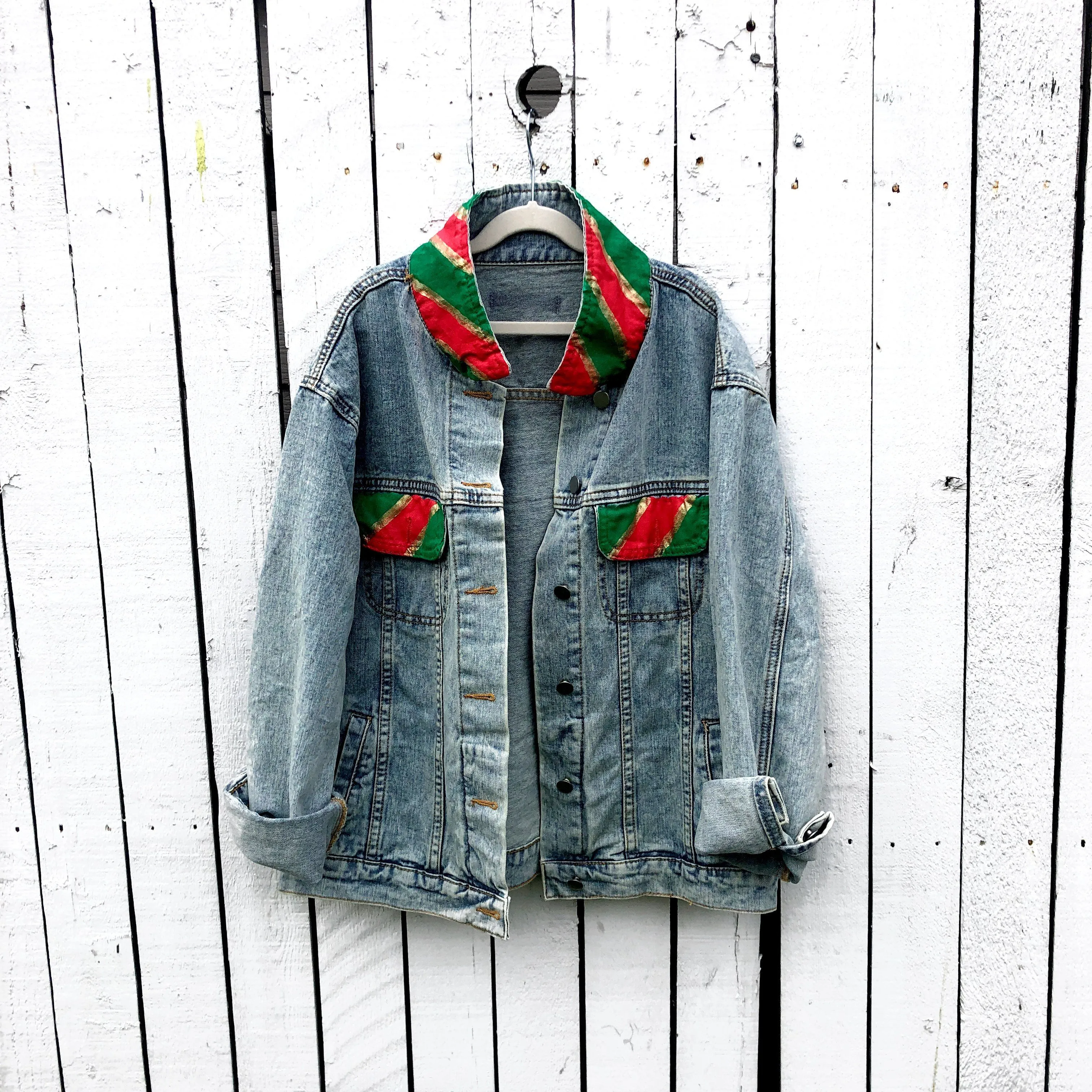 'ANOTHER UGLY CHRISTMAS' DENIM JACKET