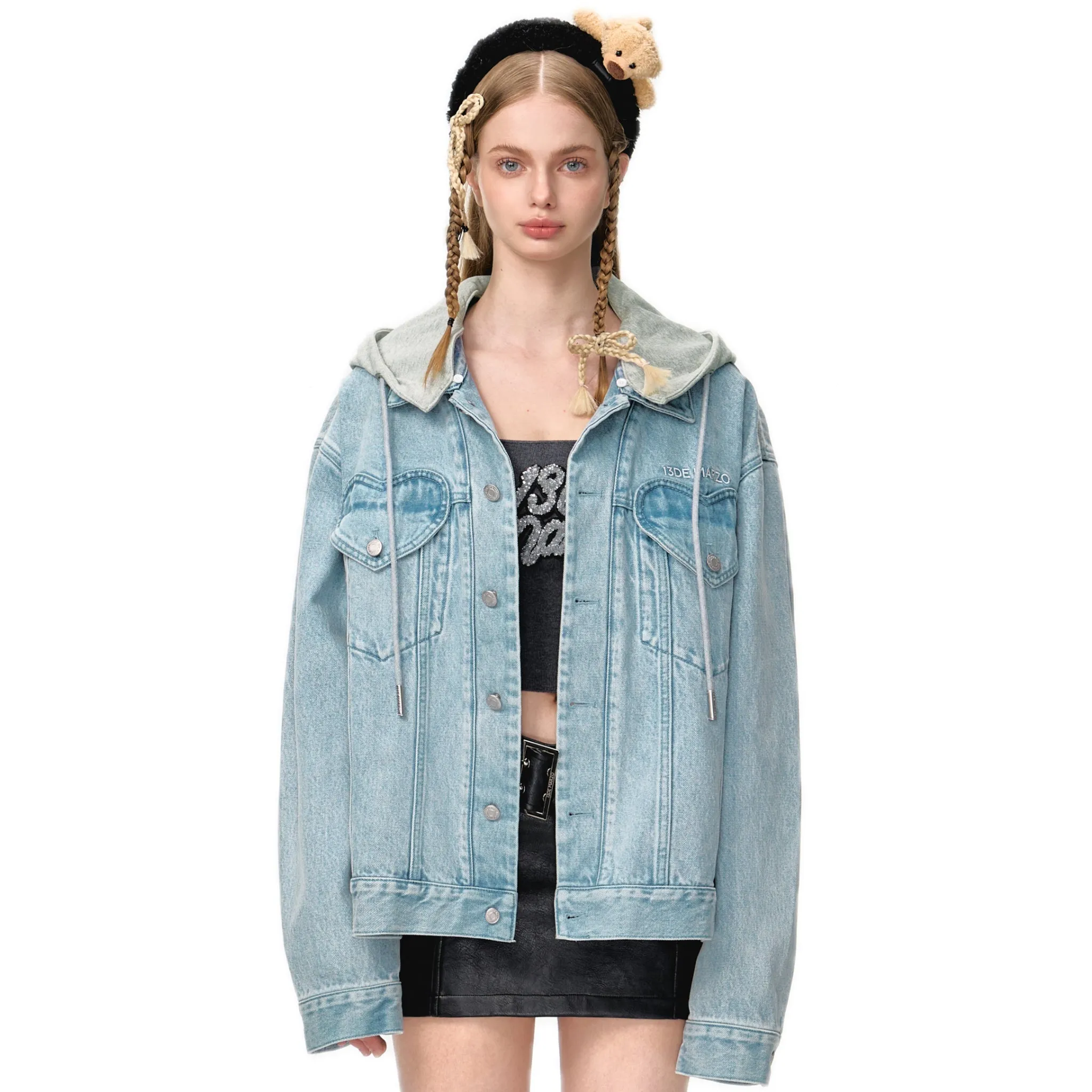 Bear Heart Denim Jacket