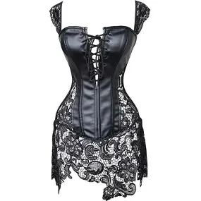 Black Gothic Latex Bodysuit, Amazing Waist Trainer For Women