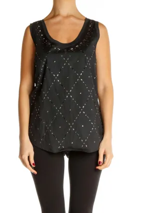 Black Studded Tank Top