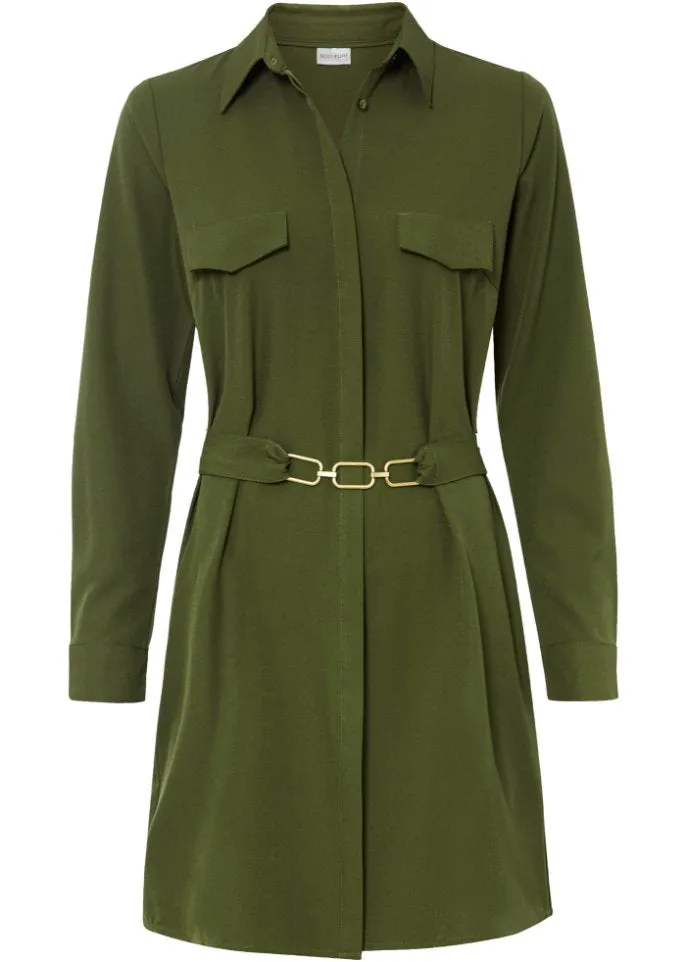 Bodyflirt shirt-dress, green