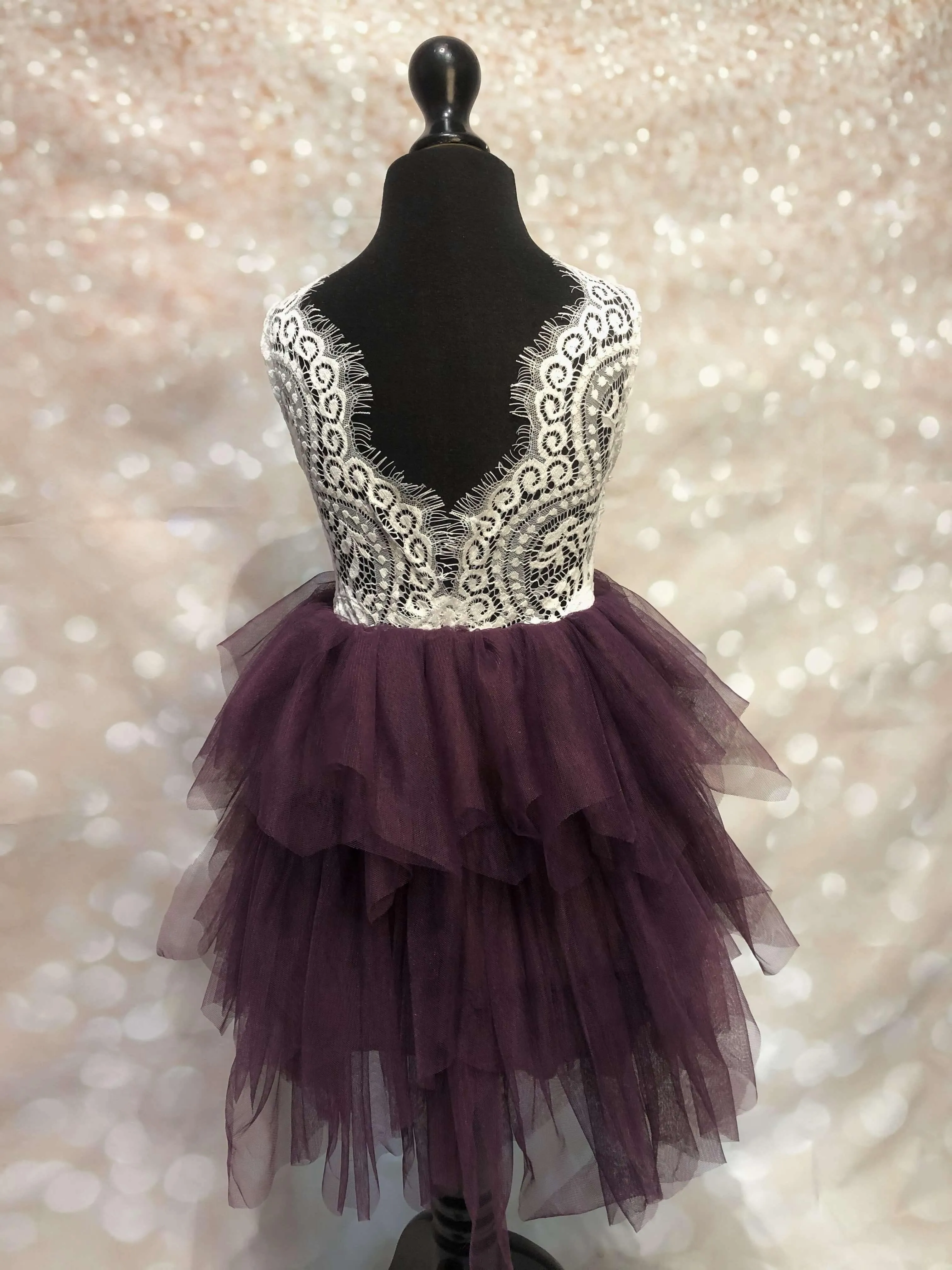 Boho Dreams Dress - Purple Plum Applique