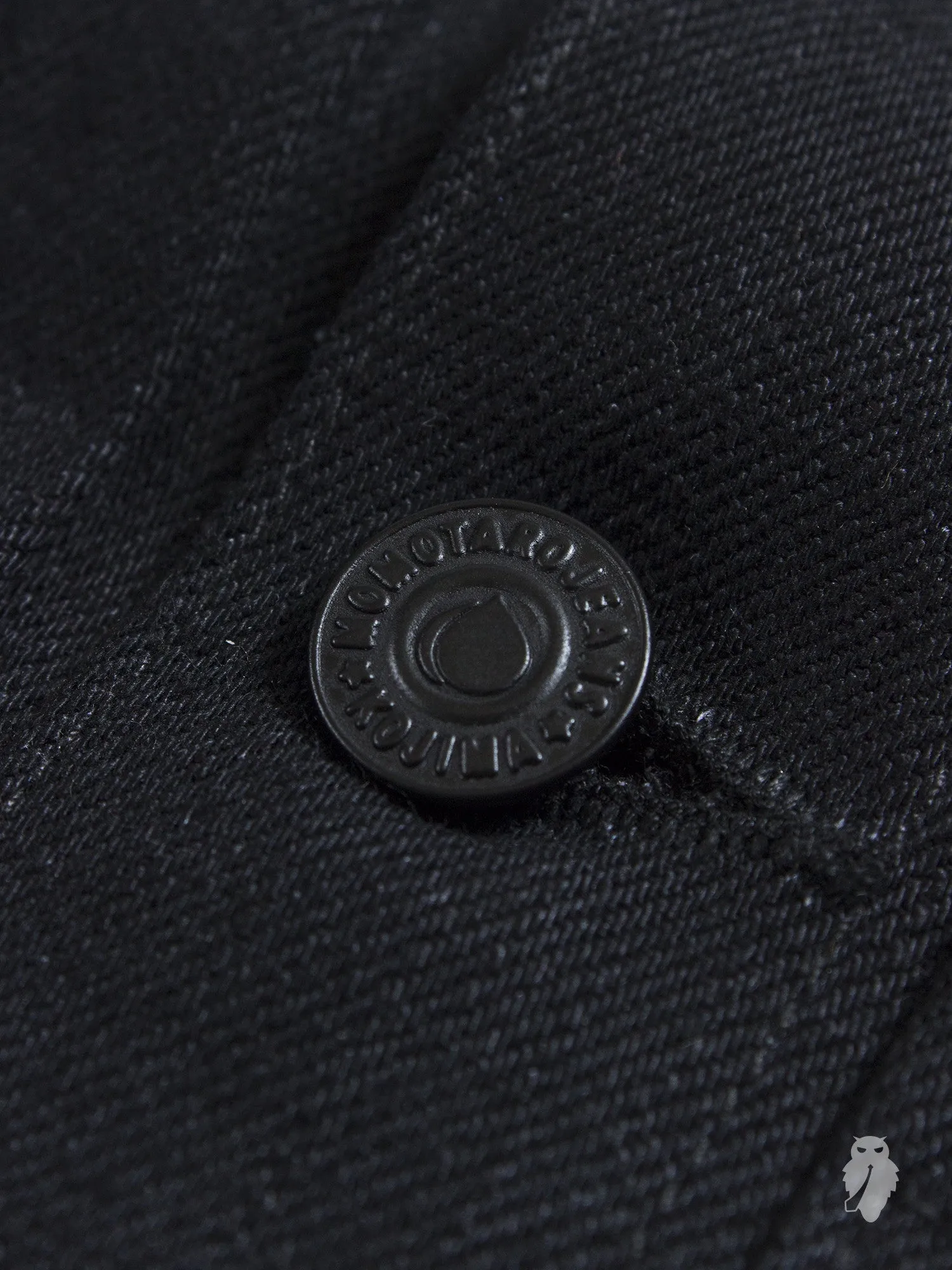 BOM011 "Momotaro x Blue Owl" 15.7oz Black Selvedge Denim Jacket