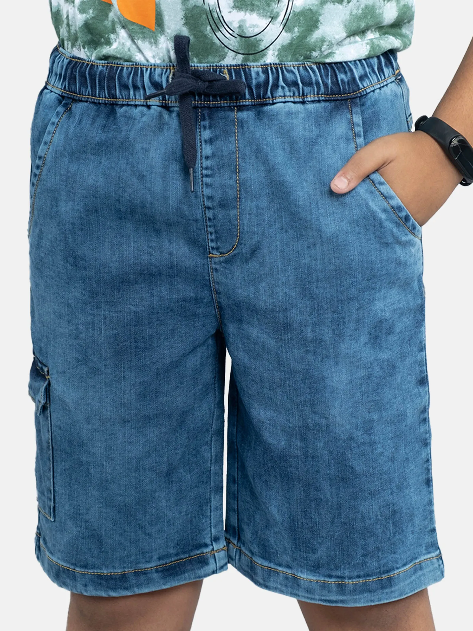 Boys Denim Cargo Shorts