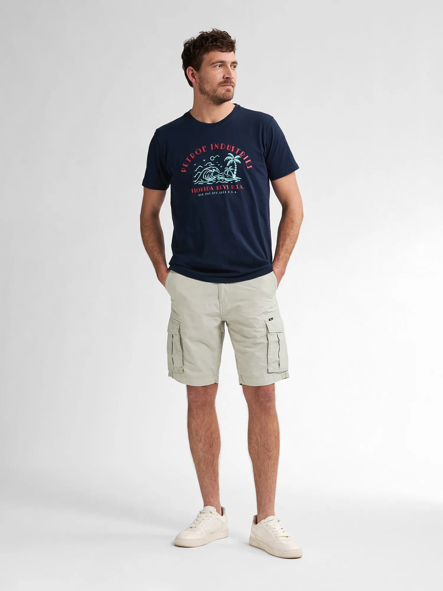 Cargo Shorts with Belt Azure