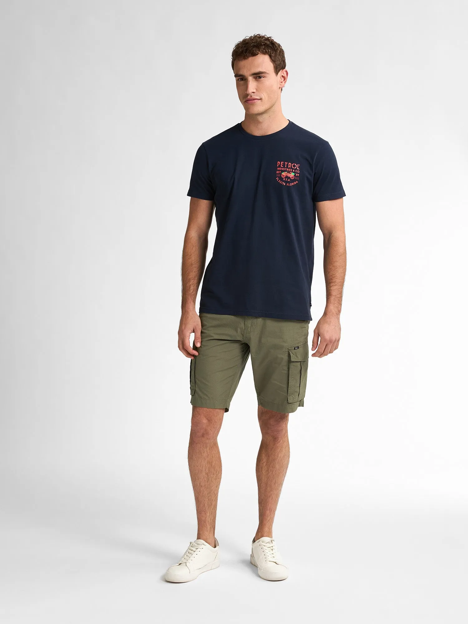 Cargo Shorts with Belt Azure