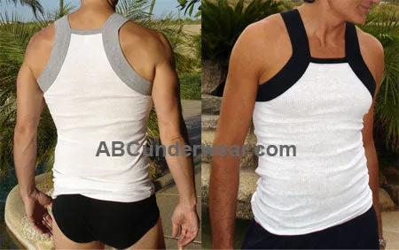 Contrast Square Cut Tank Top 2 Pack Mens - Clearance