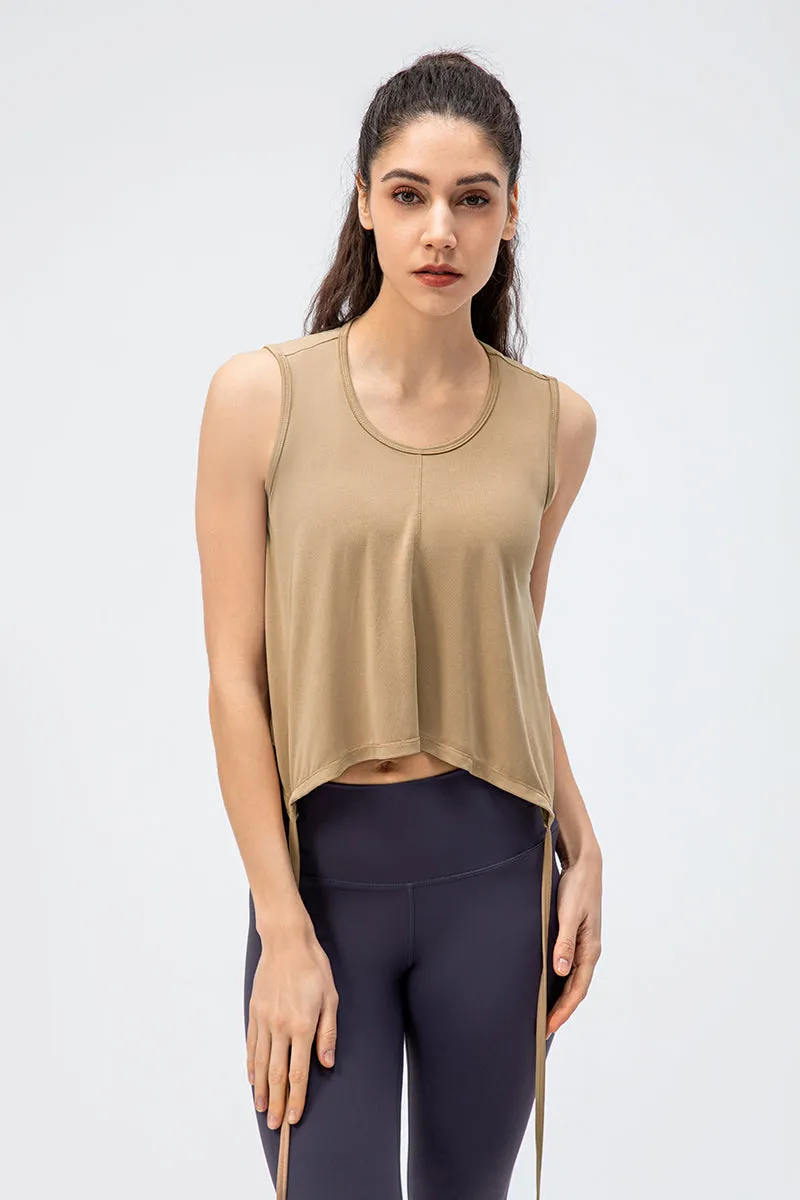 Cropped Tank Tops with Bandage