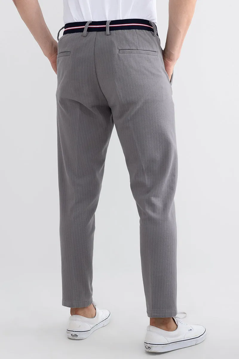 Edify Grey Knitted Chino