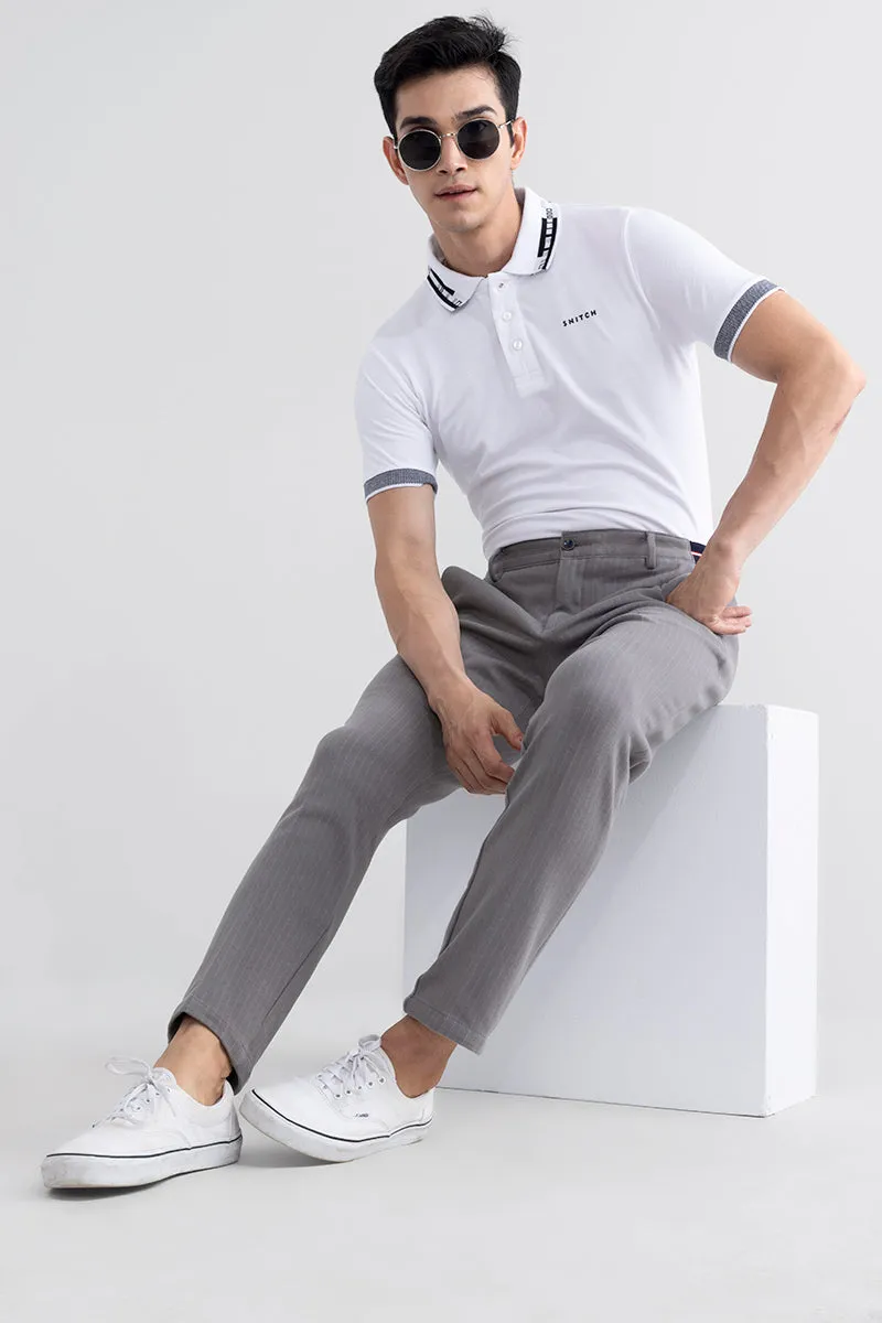 Edify Grey Knitted Chino