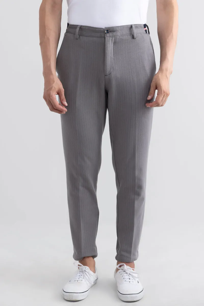 Edify Grey Knitted Chino