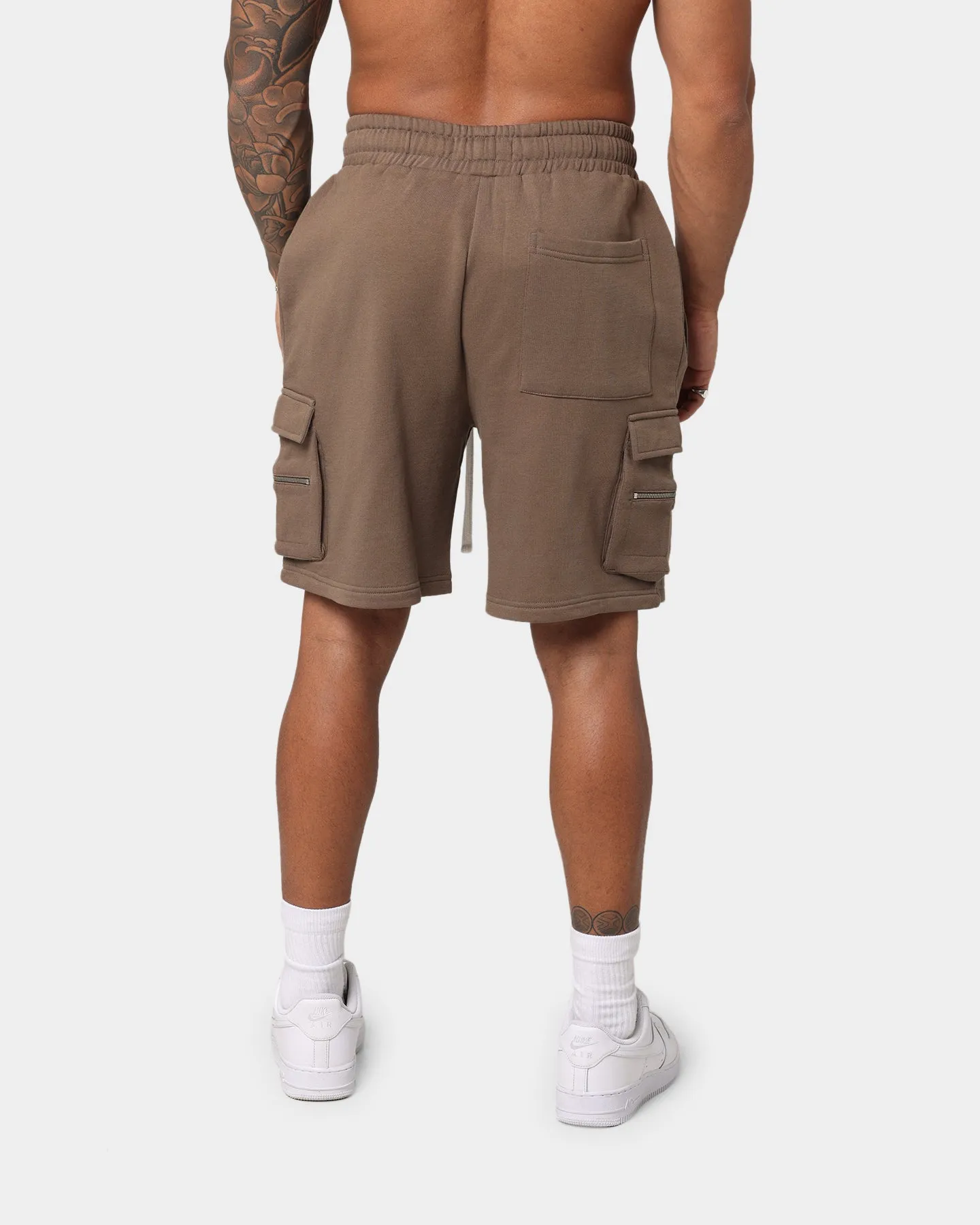 EN ES Cargo Fleece Shorts Brown