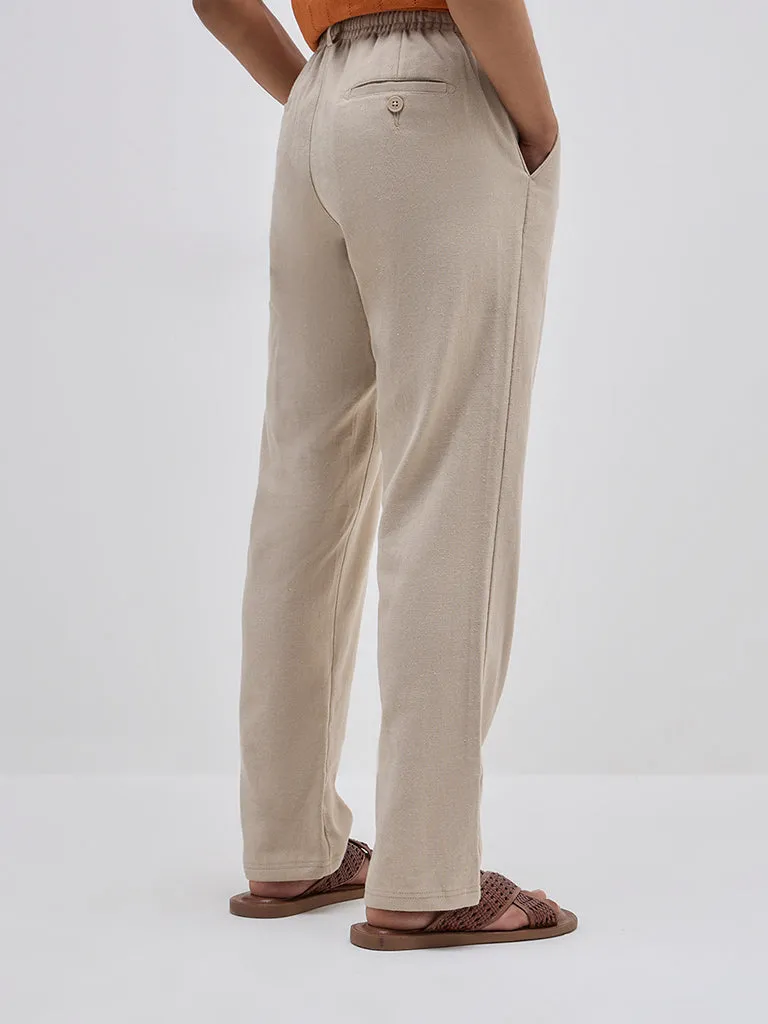 ETA Taupe Resort-Fit Mid-Rise Cotton Chinos