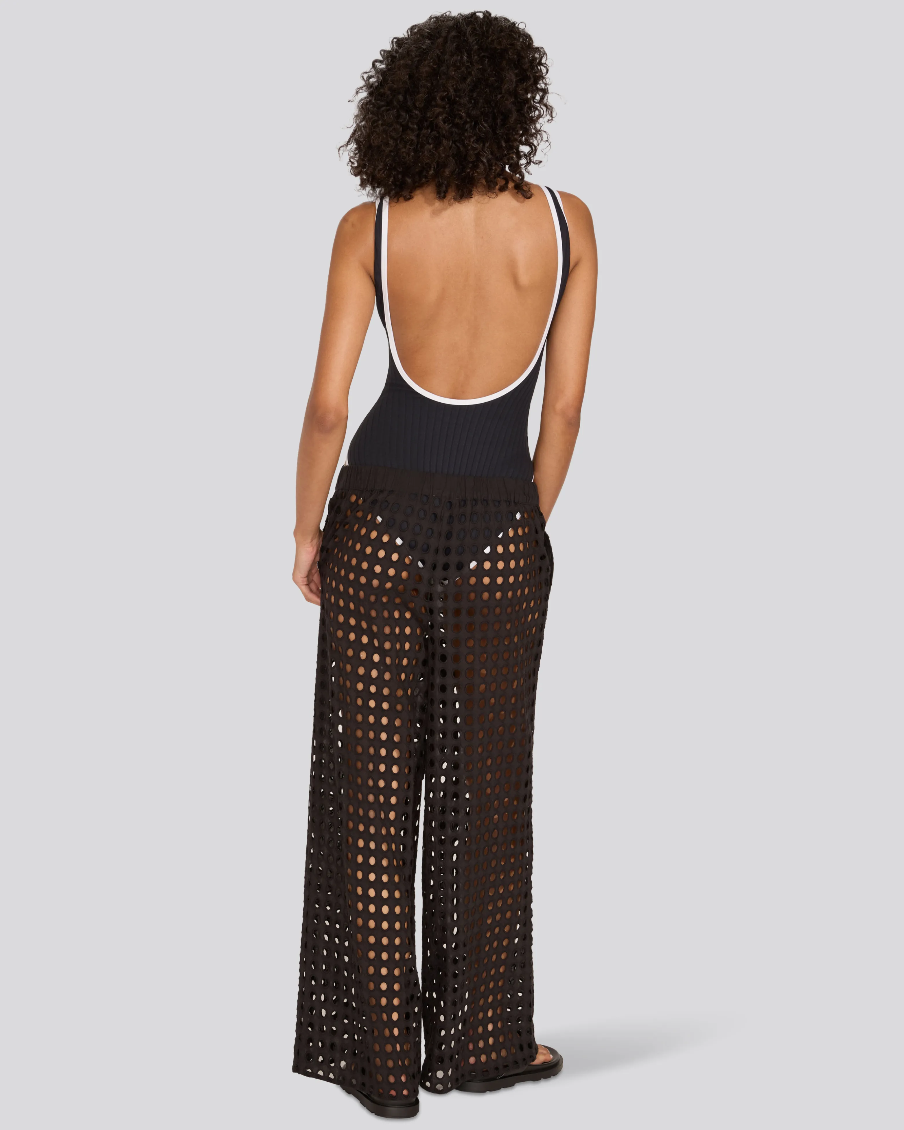 Eyelet Delaney Pant Noir