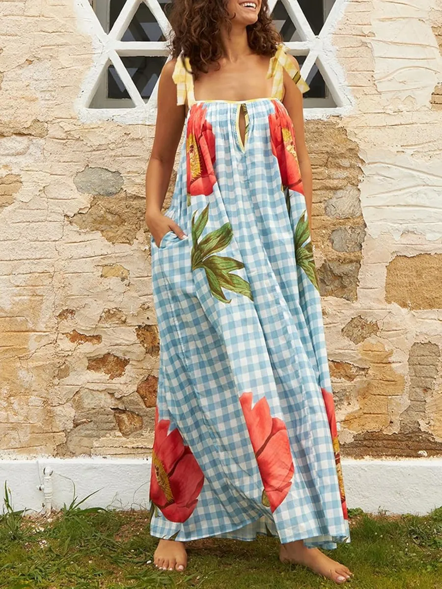 Fashion Print Sleeveless Bohemian Dress