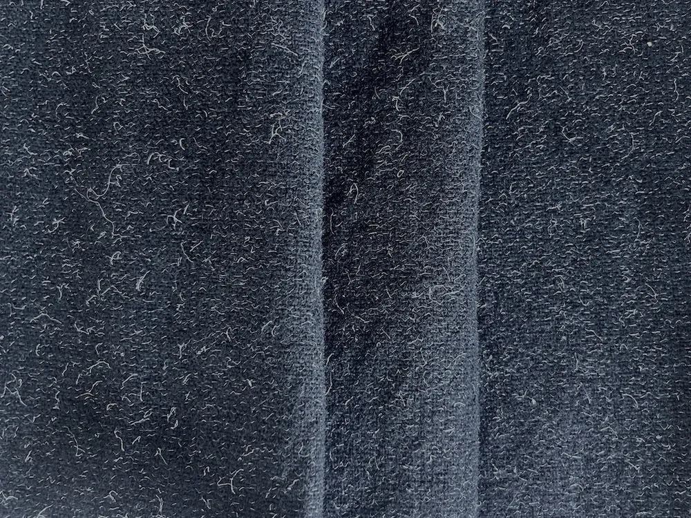 Fuzzed Ebony Washed Wool & Lurex Blend Flannel