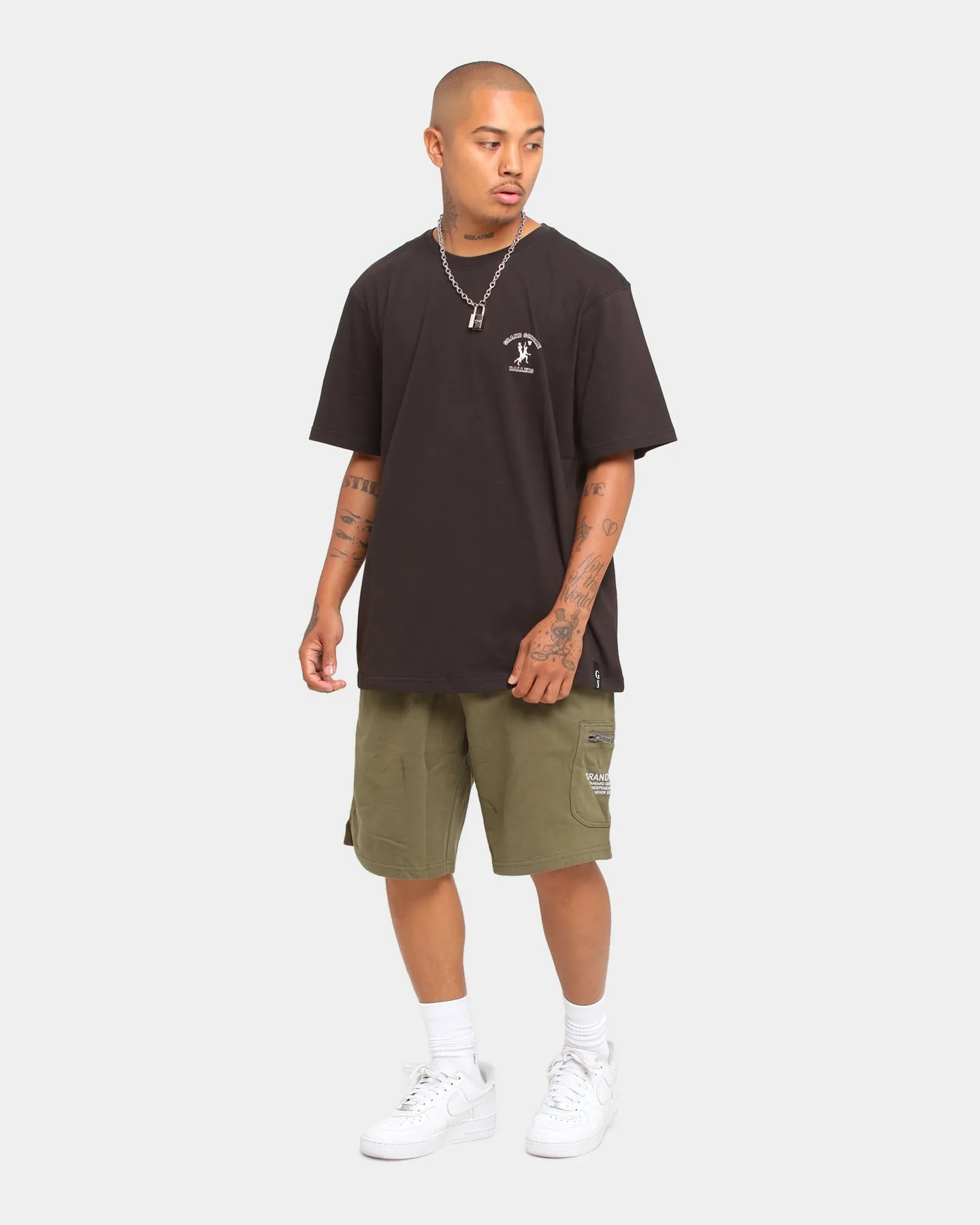 Grand Scheme Cargo Sweat Shorts Army Green