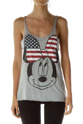 Gray Racerback Minnie Tank