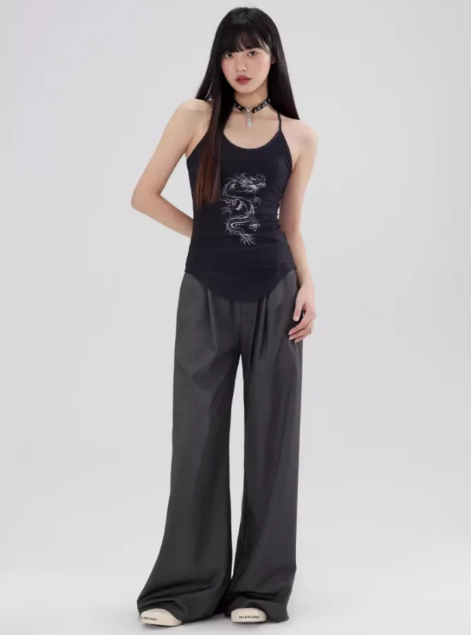 Loose Drape Wide-legged Pants WOO0073