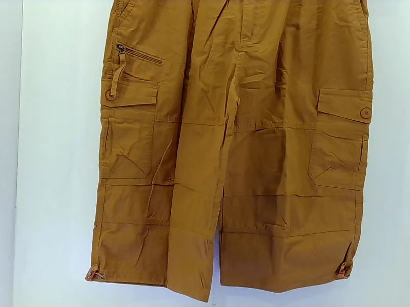 Men's Orange Cargo Work Shorts Size US 40