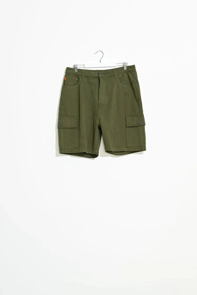 MISFIT - East Mash Cargo Short - Army Green