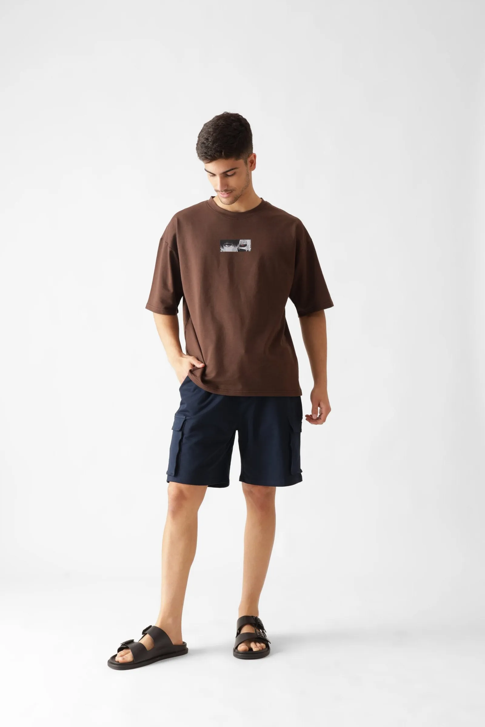 Navy Blue Cargo Shorts for Men