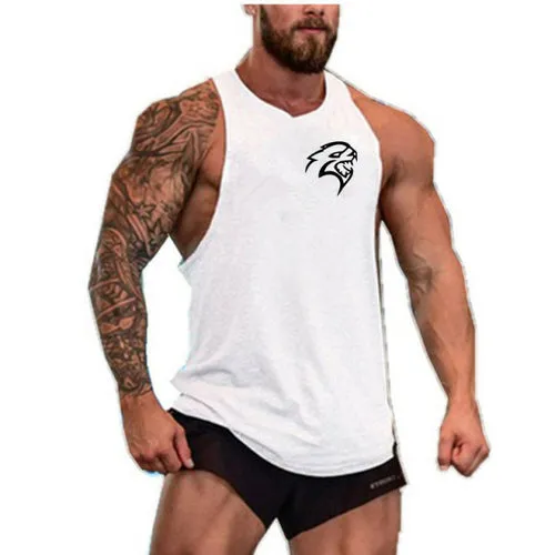 New Fashion Cotton Sleeveless Shirts Tank Top Men Fitness Shirt Mens