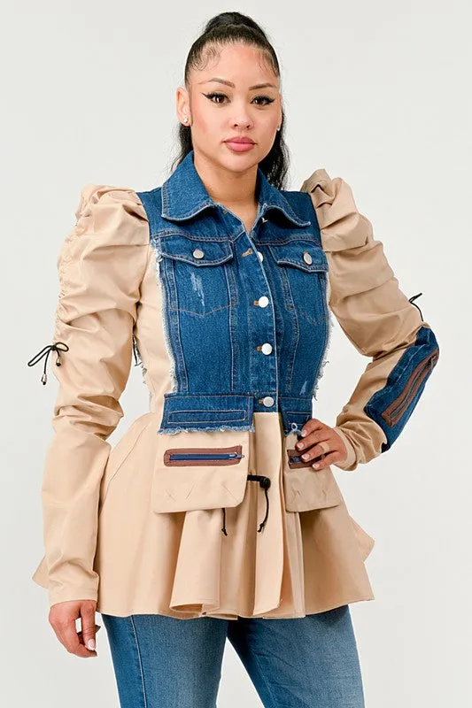 Not Like You | Peplum Denim Jacket | 2 COLORS