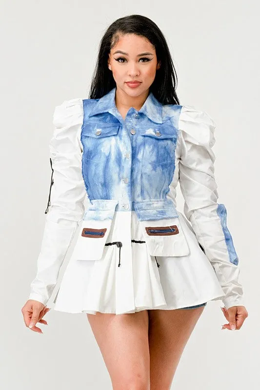 Not Like You | Peplum Denim Jacket | 2 COLORS