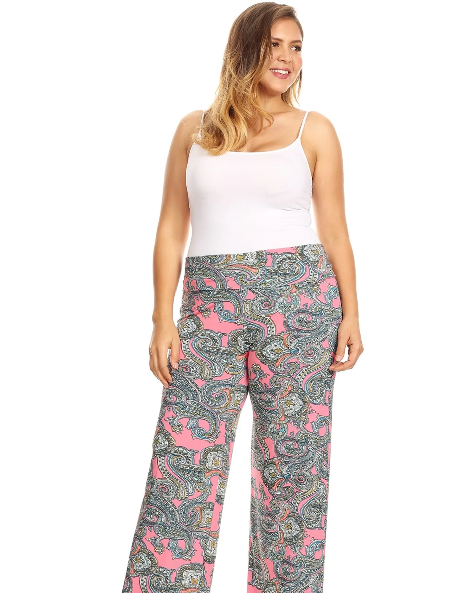 Paisley Printed Palazzo Pants | Pink Paisley