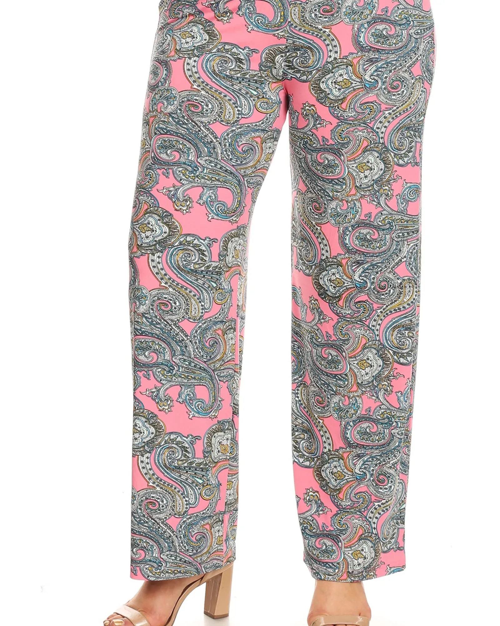 Paisley Printed Palazzo Pants | Pink Paisley