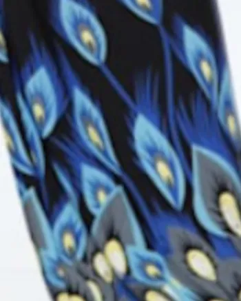 Peacock Print Palazzo Pants | Royal Peacock