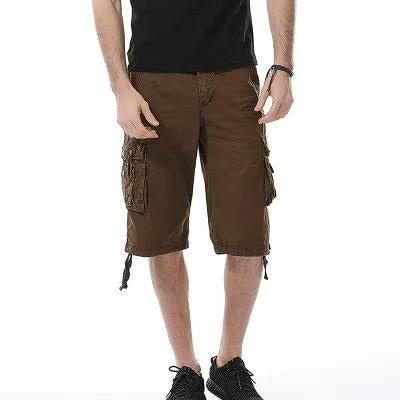 Plus Size Men's Cargo Combat Shorts Cotton Versatile Half Pants Twill Knee 3/4 Short Big Size Waist from 36” - 48”| A082