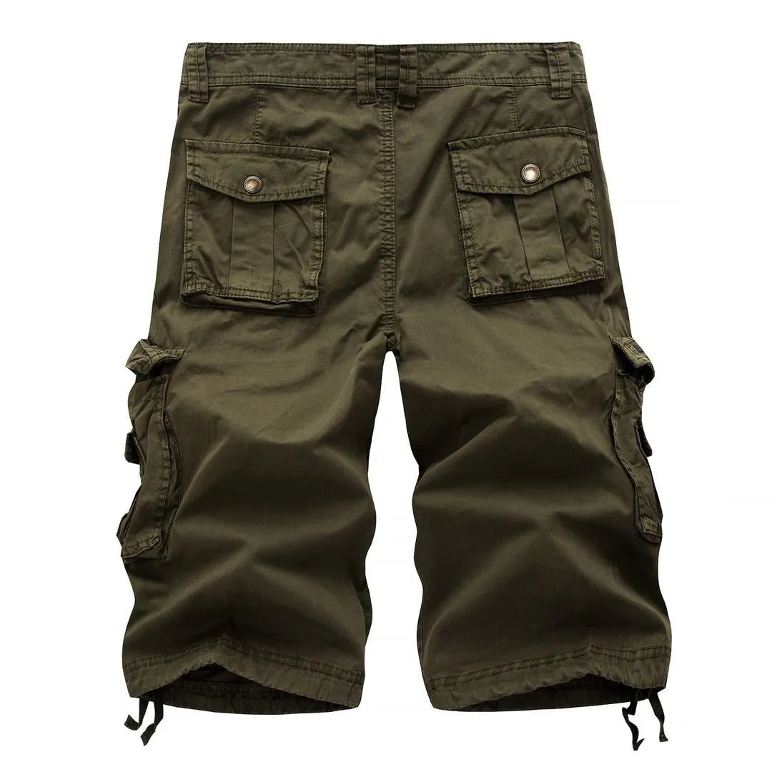 Plus Size Men's Cargo Combat Shorts Cotton Versatile Half Pants Twill Knee 3/4 Short Big Size Waist from 36” - 48”| A082