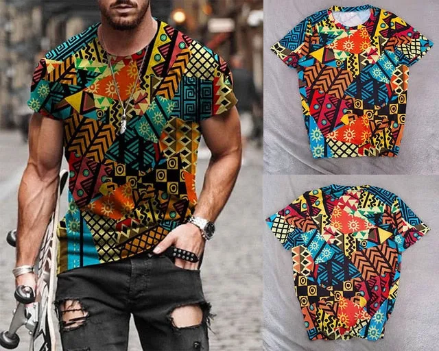 "Yibamber Forever" Vintage Ethnic Short Sleeve