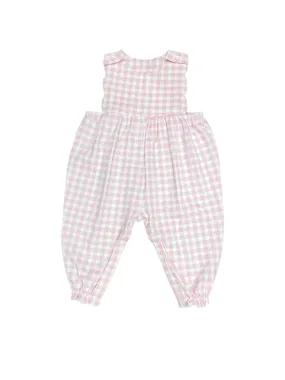 Savannah Scalloped Longall, Pink Gingham