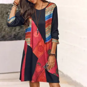 TastyHottie - Vintage Bohemian Printed Dress