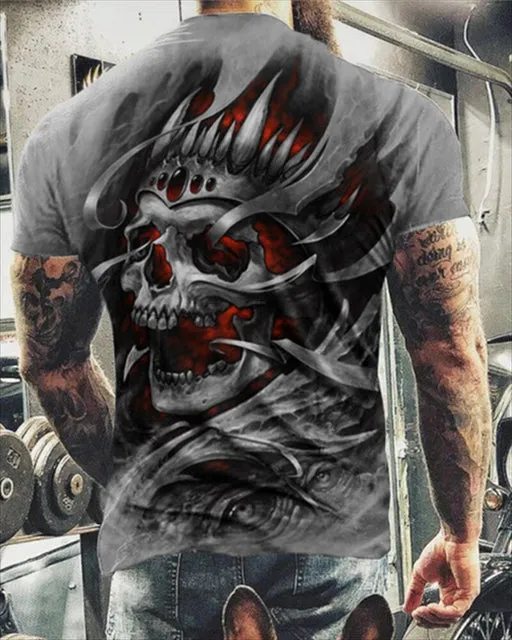 Tattoo Style Skull Graphic T-Shirt