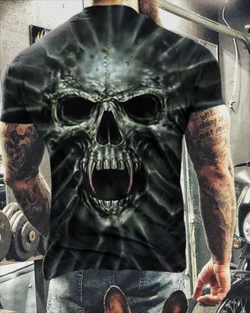 Tattoo Style Skull Graphic T-Shirt