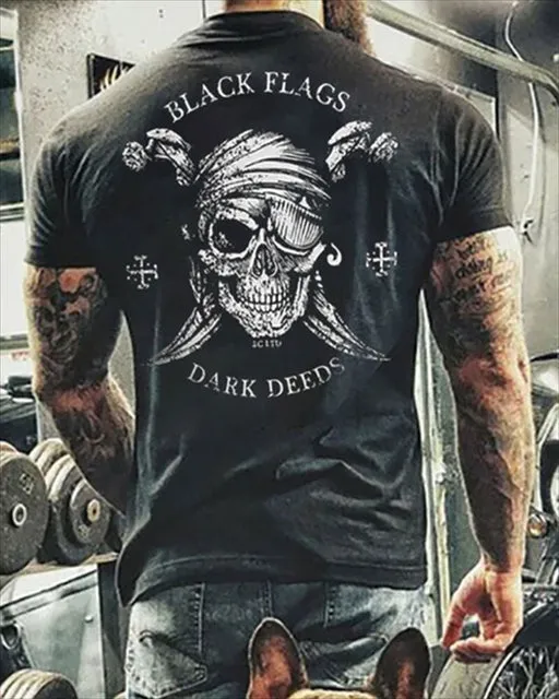 Tattoo Style Skull Graphic T-Shirt